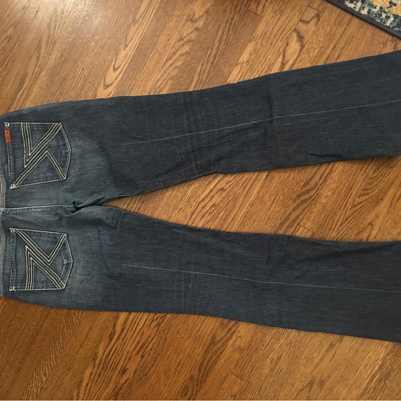7 For All Mankind Dark Blue Boot Cut Jeans Flynt size 32 - Picture 2 of 4